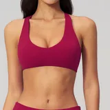 Raspberry Red Women's Brushed Bare Feel Sports Bra