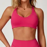 SB8863-2 · Raspberry Red Raspberry Red Women's Brushed Fitted Workout Bra