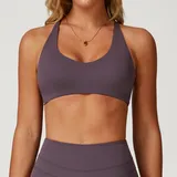 SB8863-3 · Eggplant Purple Eggplant Purple Women's Brushed Fitted Workout Bra