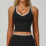 SB9238-2 · Jet Black Jet Black Women's Backless Running Sports Bra
