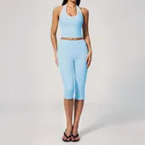 Wave Blue Women's Quick Dry Pilates Yoga Set
