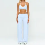 Azure Blue Women's Foldover Sports Bra Shorts Set