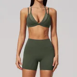 SS6116-1 · Moss Green Moss Green Women's Bare Feel Lightweight Yoga Set