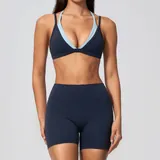 SS6116-5 · Deep Well Blue Deep Well Blue Women's Bare Feel Lightweight Yoga Set