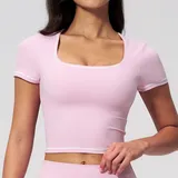 Sakra Pink Running Women's Short Sleeve Top Short Sleeve Fitted