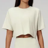 ST3091-1 · Light Apricot Light Apricot Women's Yoga Short Sleeve Top Crew Neck Relaxed