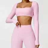 ST8518-3 · Sakra Pink Sakra Pink Running Women's Short Sleeve Top Long Sleeve Brushed