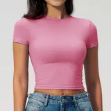 Sakra Pink Running Pilates Women's Short Sleeve Top Short Sleeve
