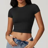 Jet Black Running Pilates Women's Short Sleeve Top Short Sleeve