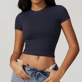 Iron Grey Running Pilates Women's Short Sleeve Top Short Sleeve