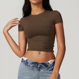 Coffee Running Pilates Women's Short Sleeve Top Short Sleeve