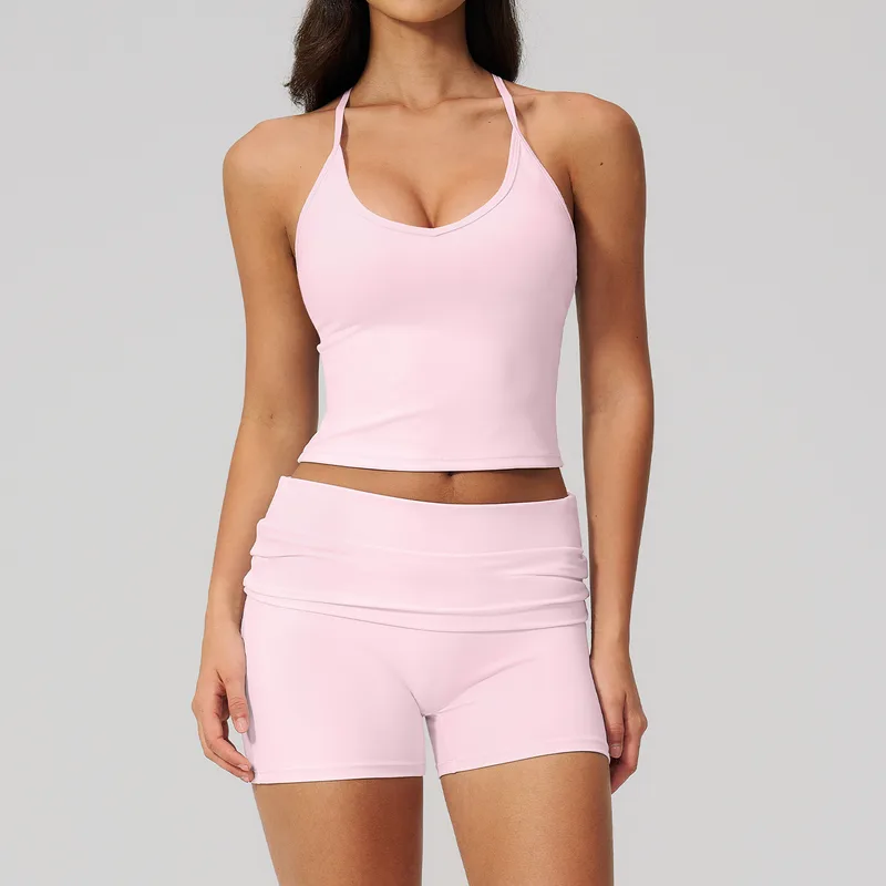 Women's Sports Bra Shorts Set