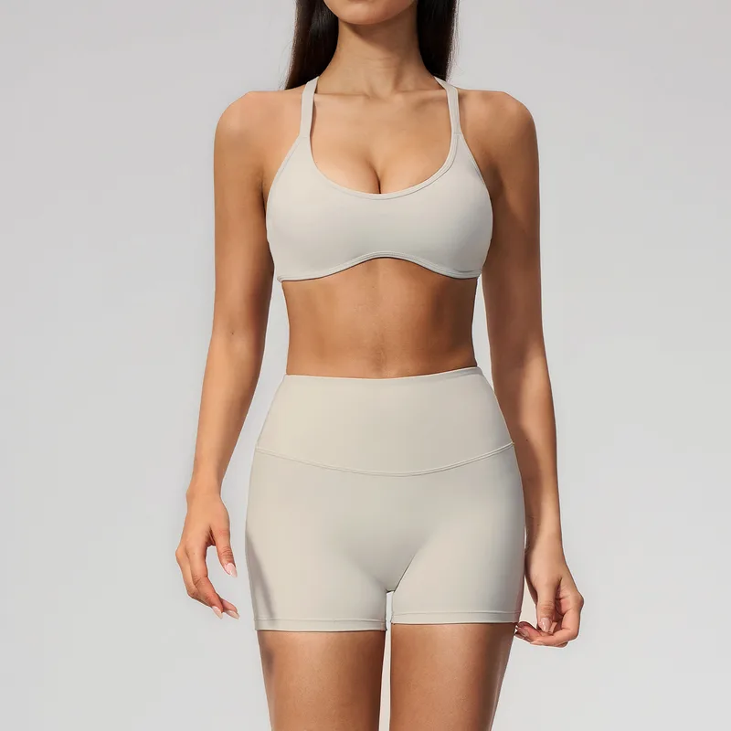 Women's Sports Bra Shorts Set
