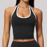 TT4506-4 · Jet Black Jet Black Women's Fitted Color Block Sports Bra