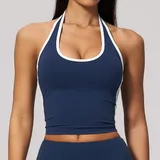 TT4506-5 · Dark Navy Dark Navy Women's Fitted Color Block Sports Bra
