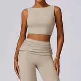 Linen Women's Fitted Supportive Yoga Bra