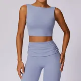 Haze Blue Women's Fitted Supportive Yoga Bra
