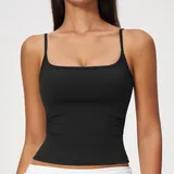 TT9666-2 · Meteor Black Meteor Black Women's Strappy Brushed Workout Top