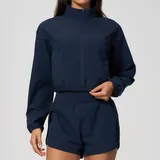 WJ2136-3 · Indigo Blue Indigo Blue Breathable Yoga Women's Stand Collar Jacket Quick Dry