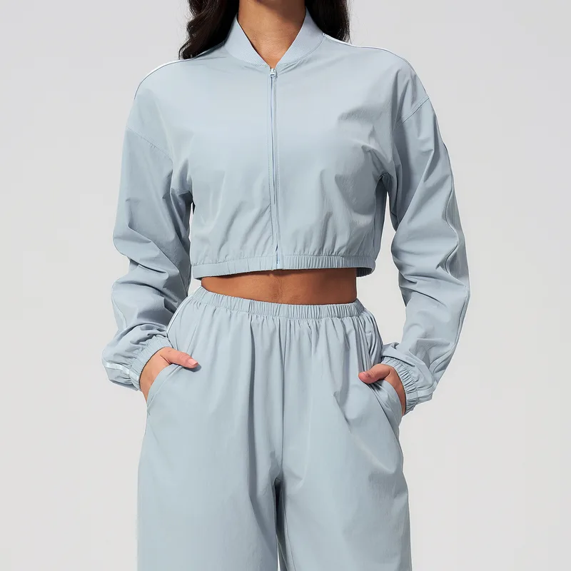Women's Yoga Stand Collar Jacket UV Protection Cooling