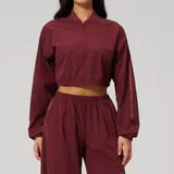WJ2549-3 · Cherry Red Cherry Red Women's Yoga Stand Collar Jacket UV Protection Cooling