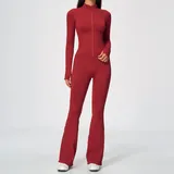 WJ5112-1 · Frost Red Frost Red Women's Lightweight Fitness Flared Yoga Workout Pants Seamless