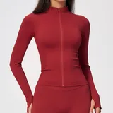 WJ7755-8 · Frost Red Frost Red Seamless Women's Stand Collar Jacket Thermal Windproof Fitted