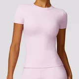 Lilac Pink Women's Running Performance Workout Active Jacket Short Sleeve
