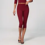Cherry Red Women's Running Yoga Workout Shorts Brushed Slimming Fitted