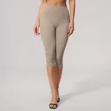 WS5529-12 · Linen Linen Women's Running Yoga Workout Shorts Brushed Slimming Fitted