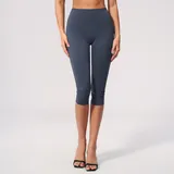 Navy Blue Women's Running Yoga Workout Shorts Brushed Slimming Fitted