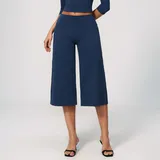 Badge Blue Women's Brushed Yoga Workout Shorts High Waist Relaxed