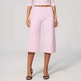 Falling Blossom Pink Women's Brushed Yoga Workout Shorts High Waist Relaxed