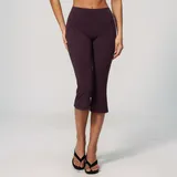 Ink Purple Women's Brushed Fitness Yoga Workout Shorts Capri Length