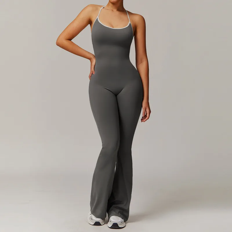 Women's Bare Feel Flared Workout Bodysuit