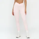 Pale Pink Women's Bare Feel Foldover Yoga Leggings
