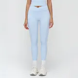Wave Blue Women's Bare Feel Foldover Yoga Leggings