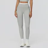 Clay Grey Women's Fitted Color Block Workout Leggings