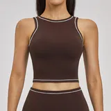 Espresso Black Women's Color Block Supportive Sports Bra