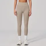 Light Khaki Women's Yoga Tummy Control Yoga Leggings