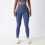 YL6116-3 · Blue Blue Women's Breathable Fitted Workout Leggings