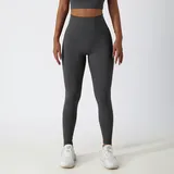 YL6116-4 · Dark Grey Dark Grey Women's Breathable Fitted Workout Leggings