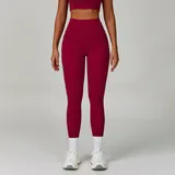 YL6116-8 · Rose Red Rose Red Women's Breathable Fitted Workout Leggings