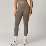 Coffee Women's Fitted Foldover Yoga Leggings