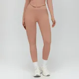 Retro Pink Women's Fitted Foldover Yoga Leggings
