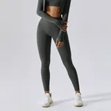 YL8047-3 · Volcanic Ash Grey Volcanic Ash Grey Women's Breathable Fitted Yoga Leggings