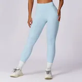 Sky Blue Women's Breathable Fitted Yoga Leggings