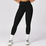 YL8455-2 · Jet Black Jet Black Women's Quick Dry Slimming Yoga Leggings