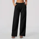 YL8793-2 · Jet Black Jet Black Women's Quick Dry Relaxed Yoga Leggings