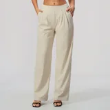 Oat Apricot Women's Quick Dry Relaxed Yoga Leggings